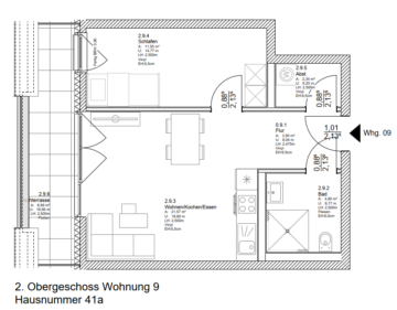 2-Zimmer-Wohnung für 1 Person mit WBS in Rheurdt, 47509 Rheurdt, Dachgeschosswohnung